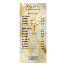 Luxe Ivoor en Goud Marmeren Rack Kaart Prijslijst