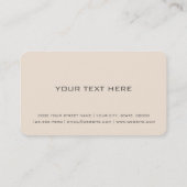 Luxe ivoor en goud VIP kaart club lid Visitekaartje (Achterkant)