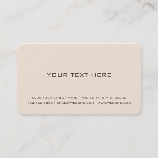 Luxe ivoor en goud VIP kaart club lid Visitekaartje (Achterkant)