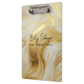 Luxe ivoor en goudfolie gemarmerd klembord (Links)