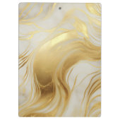 Luxe ivoor en goudfolie gemarmerd klembord (Achterkant)