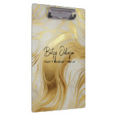 Luxe ivoor en goudfolie gemarmerd klembord (Rechts)