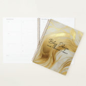 Luxe ivoor en goudfolie gemarmerd planner (Display)