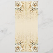 Luxe Ivoor & Goud Quinceañera Menu (Achterkant)