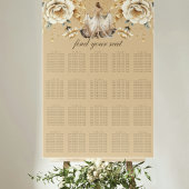 Luxe Ivoor & Goud Quinceañera Zitkaarten Poster