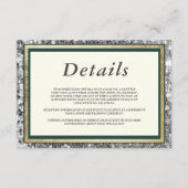 Luxe ivoor goud zilver bos groen Details Informatiekaartje (Voorkant)