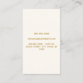 Luxe Ivory Gold 3-letterige monogram Business Logo Visitekaartje (Achterkant)