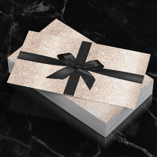 Luxe Ivory Gold Glitter Salon Cadeaubonnen Kortingskaartje