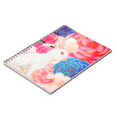 Luxe Jaar van het Konijn op Roze & Gouden Bloemen Notitieboek (Linkerzijde)