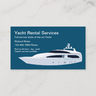 Luxe jachtverhuurdiensten visitekaartje