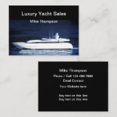 Luxe jachtverkoopthema visitekaartje (Voorkant / Achterkant)