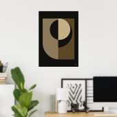 Luxe Japandi Eclipse Abstracte Wandkunst 14 Poster (Thuiskantoor)