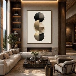 Luxe Japandi geometrische abstracte wandkunst 8 Poster