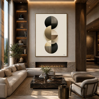 Luxe Japandi geometrische abstracte wandkunst 8 Poster