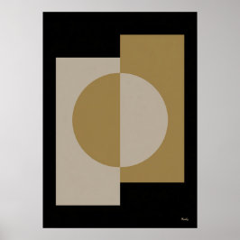 Luxe Japandi geometrische uitlijning muurkunst 13 Poster