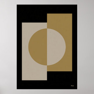 Luxe Japandi geometrische uitlijning muurkunst 13 Poster