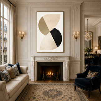 Luxe Japandi Minimaal Geometrisch Abstracte Wandku Poster
