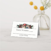 Luxe Jewel Tone Floral Bruiloft Plaatskaartje (Voorkant)