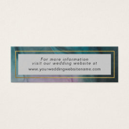 Luxe Jewel Tone Ink Wash Wedding Website Mini Visitekaartjes