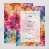 Luxe Jewel Tones Glamour Color Elegante Uitnodigin Kaart (Voorkant / Achterkant)