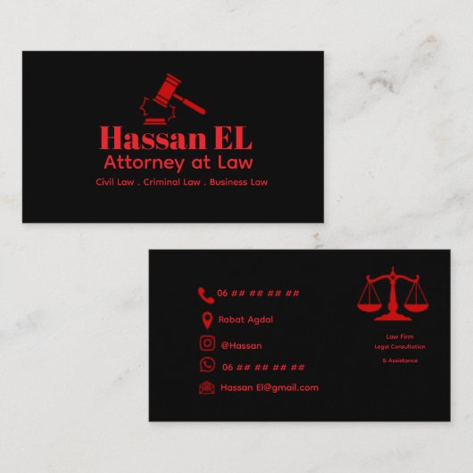 Luxe Jurist Visitekaartje Ontwerp (Voorkant / Achterkant)