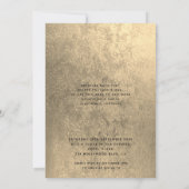  luxe jurk goud tiara Quinceañera Invit Kaart (Achterkant)