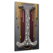 Luxe juweel letter I monogram met glitter Klembord (Rechts)