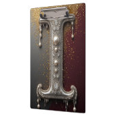 Luxe juweel letter I monogram met glitter Klembord (Links)