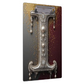 Luxe juweel letter I monogram met glitter Klembord (Rechts)
