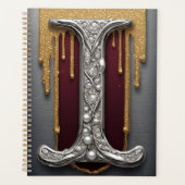 Luxe juweel letter I monogram met glitter Planner (Voorkant)