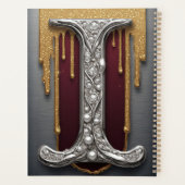 Luxe juweel letter I monogram met glitter Planner (Achterkant)