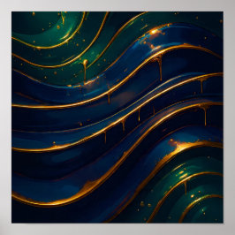 Luxe juweeltoon ooze behang en kunstprint poster