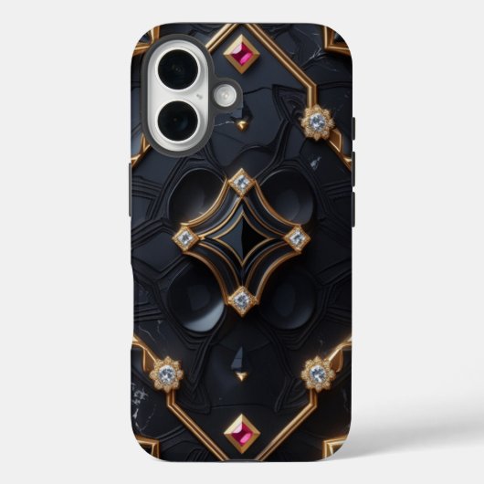 Luxe juwelen diamanten iPhone hoesje (Achterkant)