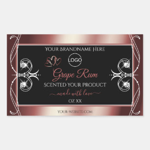 Luxe juwelen Wine Red Black Product Labels Logo