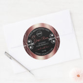 Luxe juwelen Wine Red Black Product Labels Logo (Envelop)
