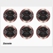 Luxe juwelen Wine Red Black Product Labels Logo (Vel)