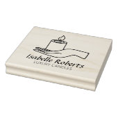 Luxe kaarsen Small Business, Custom Large Rubberstempel (Stempel)