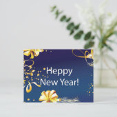 luxe kaart, Gelukkig Nieuwjaar. Feestdagenkaart (Staand voorkant)