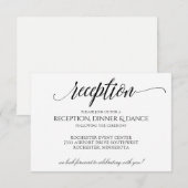 Luxe Kaart voor kalligrafie-Typografie | Zwart (Voorkant / Achterkant)