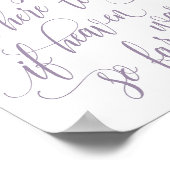 Luxe kalligrafie-herdenkingbord (Lavendel) Poster (Hoek)
