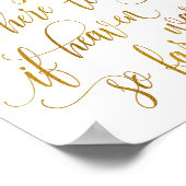 Luxe kalligrafie in Memory Sign (Faux-Folie) Poster (Hoek)