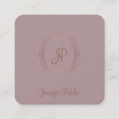 Luxe kalligrafie Script naam Modern Sjabloon Vierkante Visitekaartje (Voorkant)