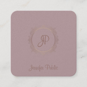 Luxe kalligrafie Script naam Modern Sjabloon Vierkante Visitekaartje