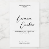 Luxe kalligrafie stijl aangepaste matte kaars labe voedselcontainer etiket (Enkel label)