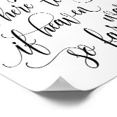 Luxe kalligrafie ter nagedachtenis bord (Zwart) Poster (Hoek)