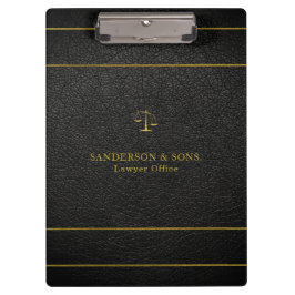 Luxe kantoor voor goud en zwarte lederen advocaat klembord