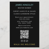 Luxe Kapper Paal Kapsel Professionele Kapper Salon Flyer (Achterkant)