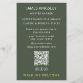 Luxe Kapper Paal Kapsel Professionele Kapperzaak Flyer (Achterkant)