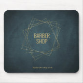 Luxe kapperszaak goud en marine geometrisch muismat (Voorkant)