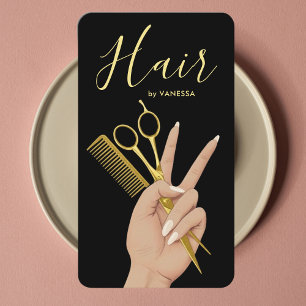 Luxe Kapsalon Kapper Chic Schoonheid QR Code Visitekaartje